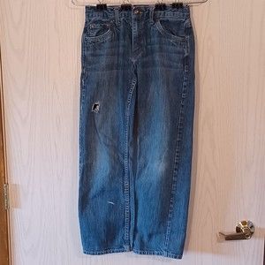 Levi's 505 Kids Jeans, 12R Regular Cut Distressed, Adjustable Waist Hook Closure